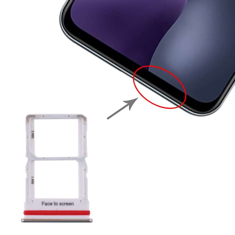SIM Card Tray + SIM Card Tray for Xiaomi Mi 10 Lite 5G (Black)
