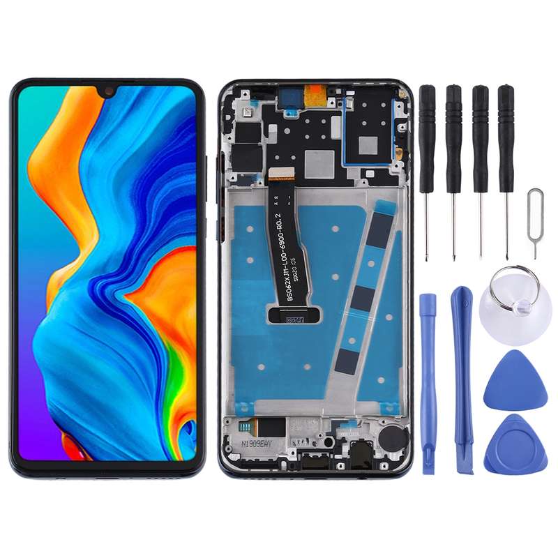 OEM LCD Screen for Huawei P30 Lite (RAM 4G / Standard Version) Digitizer Full Assembly with Frame(Bl