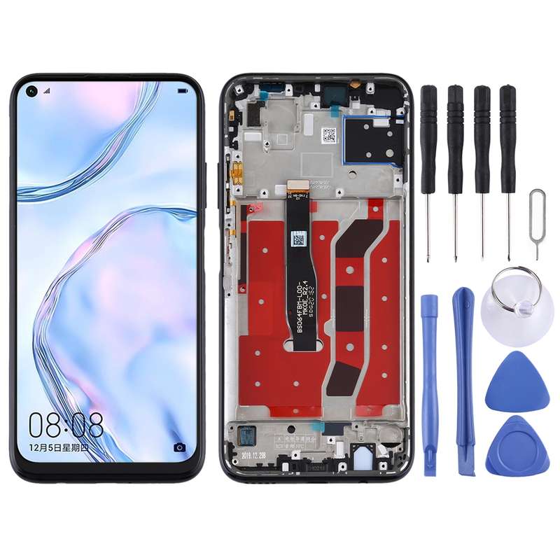 OEM LCD Screen for Huawei Nova 5i Digitizer Full Assembly with Frame(Black)