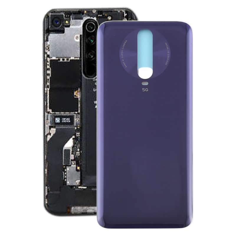 Glass Material Battery Back Cover for Xiaomi Redmi K30 5G(Blue)