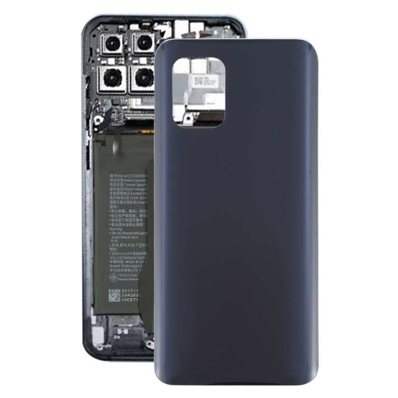 Glass Material Battery Back Cover for Xiaomi Mi 10 Lite 5G/Mi 10 Youth 5G(Black)