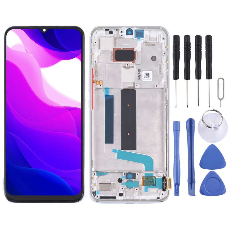 Original AMOLED LCD Screen for Xiaomi Mi 10 Lite 5G with Digitizer Full Assembly(Black)