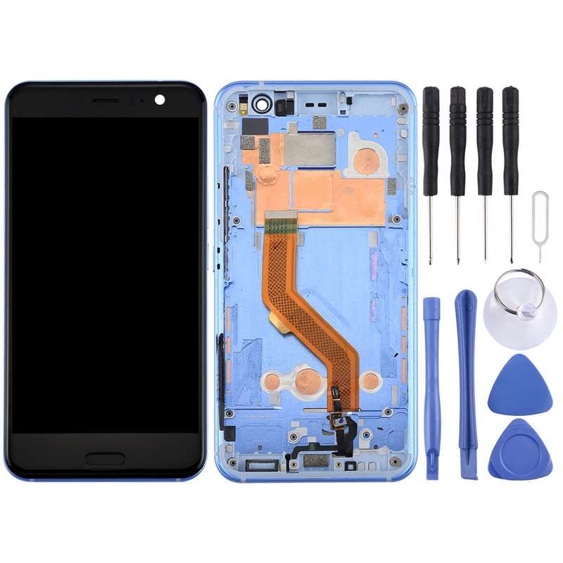 Original LCD Screen for HTC U11 Digitizer Full Assembly with Frame (Red)