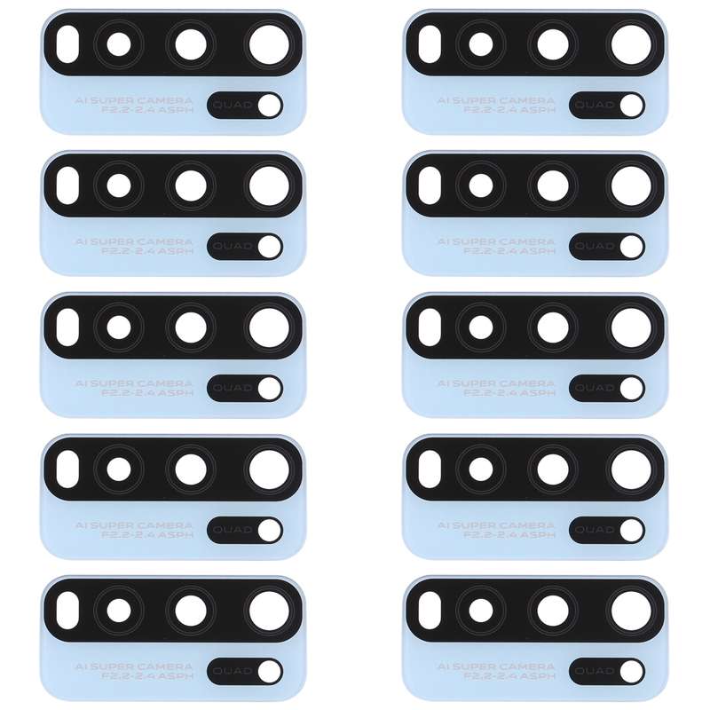 For Vivo Y50 1935, V1965A / Vivo Y30 1938 10pcs Back Camera Lens (Black)