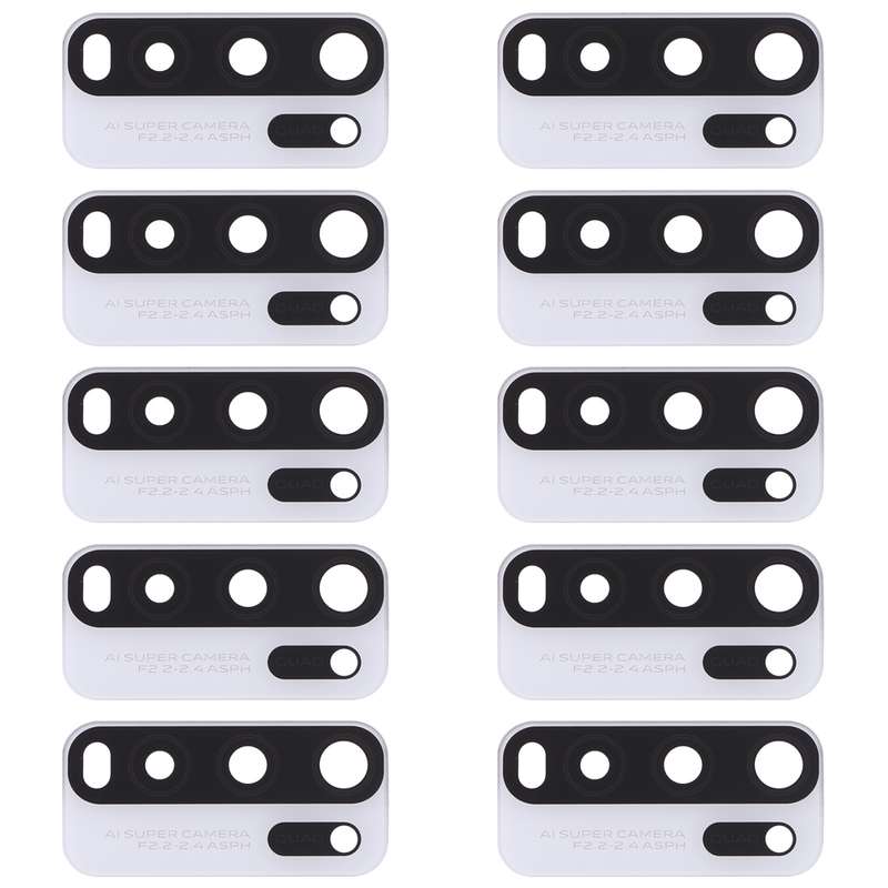For Vivo Y50 1935, V1965A / Vivo Y30 1938 10pcs Back Camera Lens (Black)