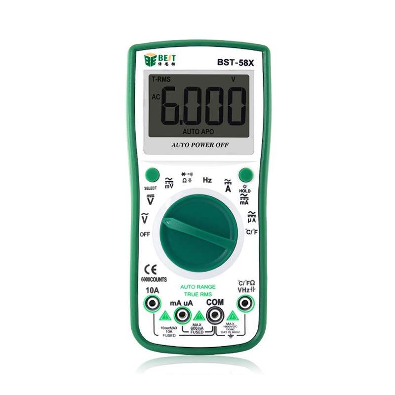 BEST BST-58X Multi-function Digital Multimeter Automatic Range Four Position Semi Backlight Display