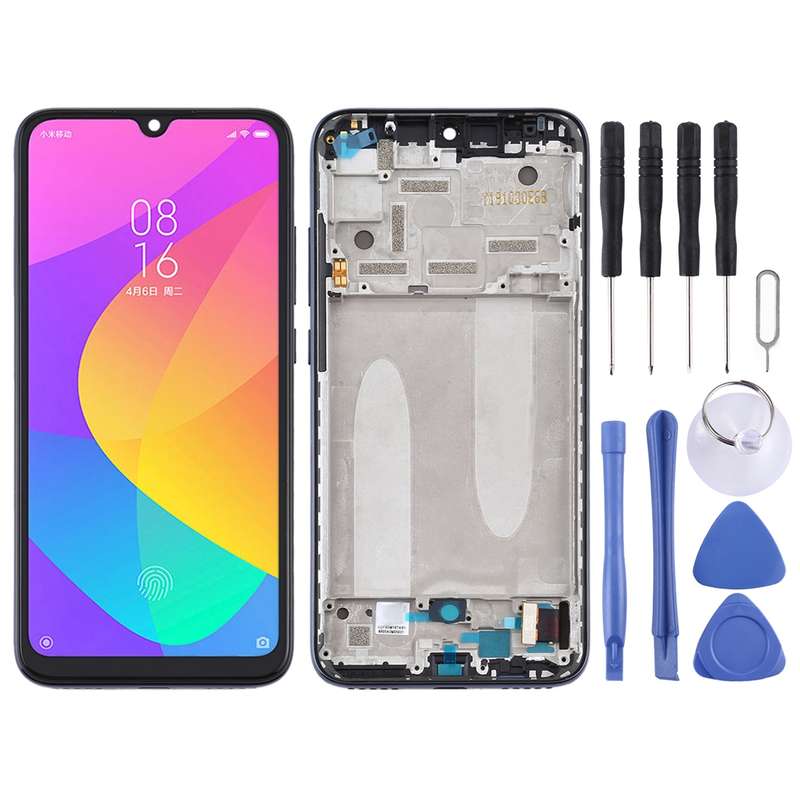 Original LCD Screen for Xiaomi Mi CC9e / Mi A3 Digitizer Full Assembly with Frame(Black)