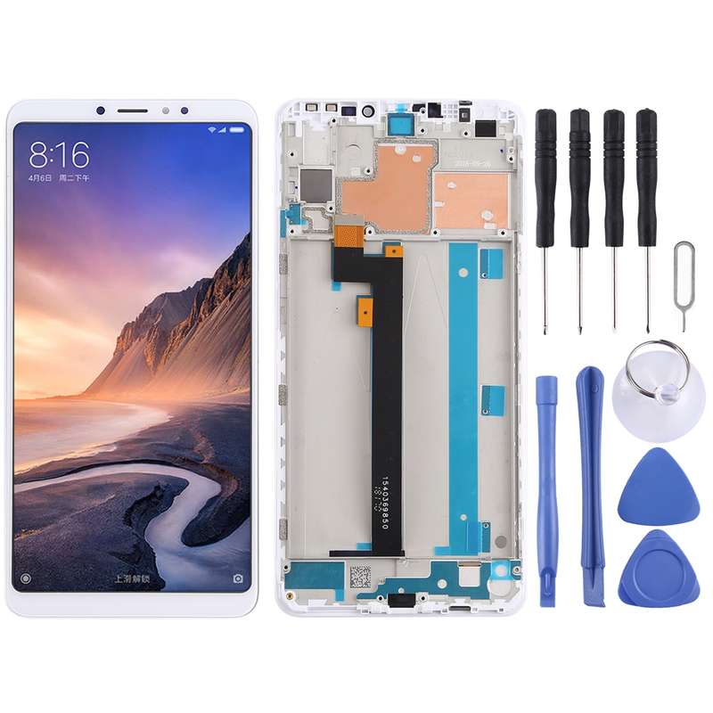 TFT LCD Screen for Xiaomi Mi Max 3 Digitizer Full Assembly with Frame(Black)