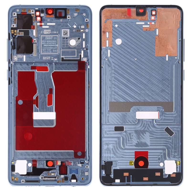 Front Housing LCD Frame Bezel Plate with Side Keys for Huawei P30(Orange)