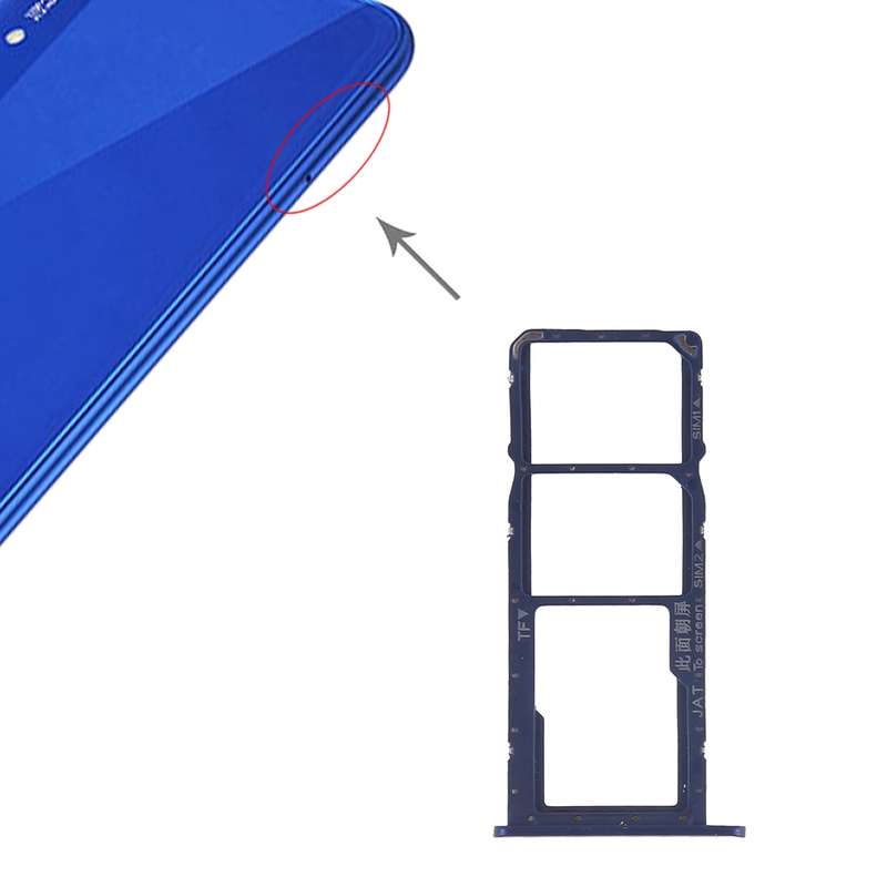 SIM Card Tray + SIM Card Tray + Micro SD Card for Huawei Honor Play 8A (Black)