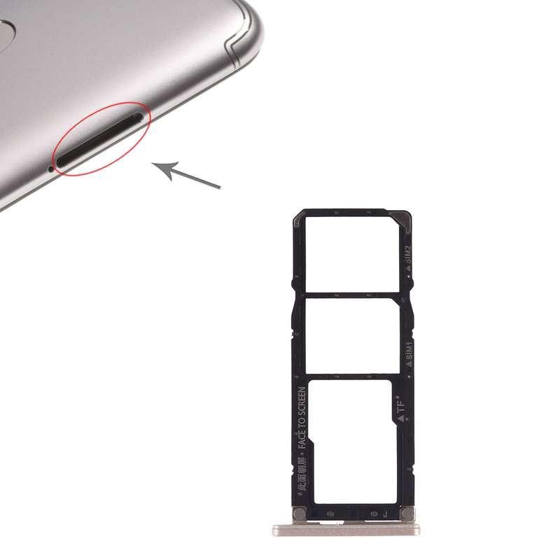 SIM Card Tray + SIM Card Tray + Micro SD Card for Xiaomi Redmi S2(Grey)