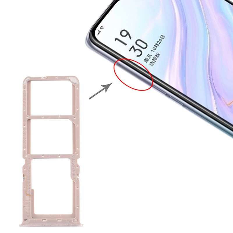For OPPO A11 SIM Card Tray + SIM Card Tray + Micro SD Card Tray (Blue)