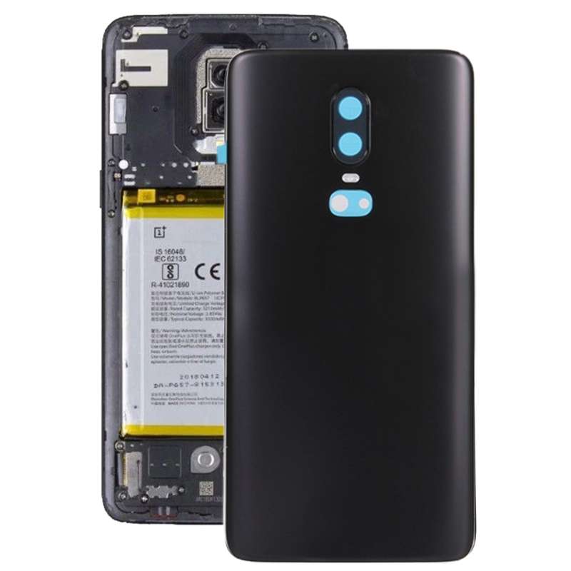 For OnePlus 6 Back Cover (Midnight Black)