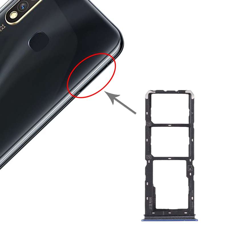 For vivo Y5s SIM Card Tray + SIM Card Tray + Micro SD Card Tray (Gold)