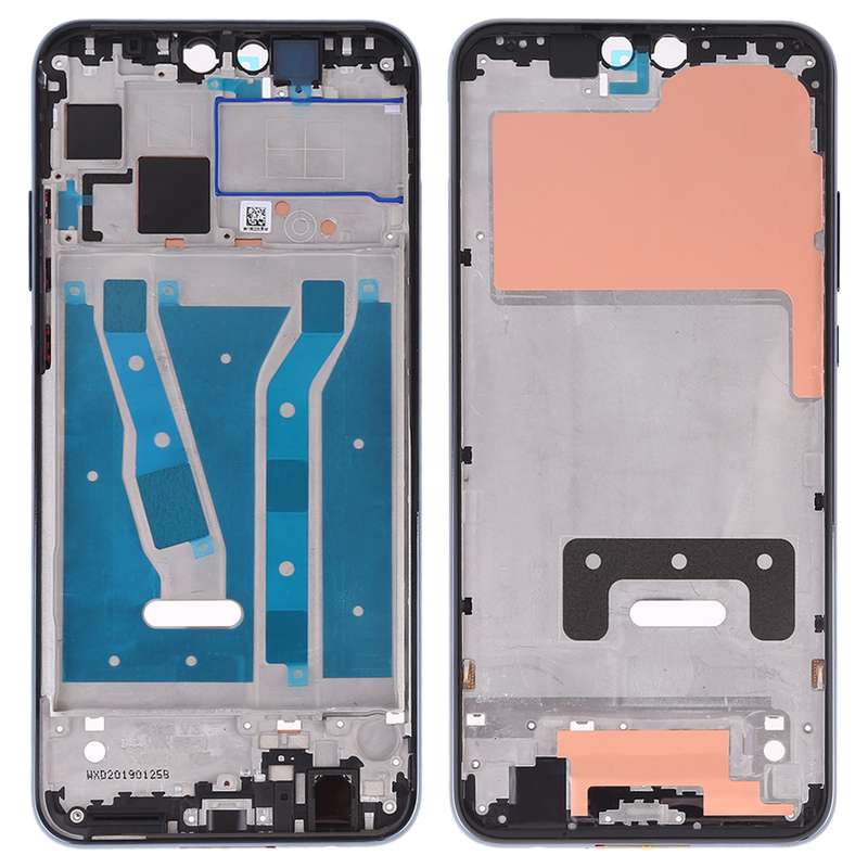 Front Housing LCD Frame Bezel Plate with Side Keys for Huawei Y9 (2019)(Black)