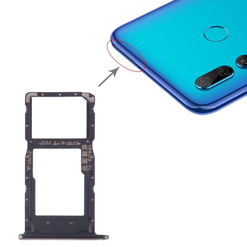 SIM Card Tray + SIM Card Tray / Micro SD Card Tray for Huawei P Smart+ 2019 (Black)