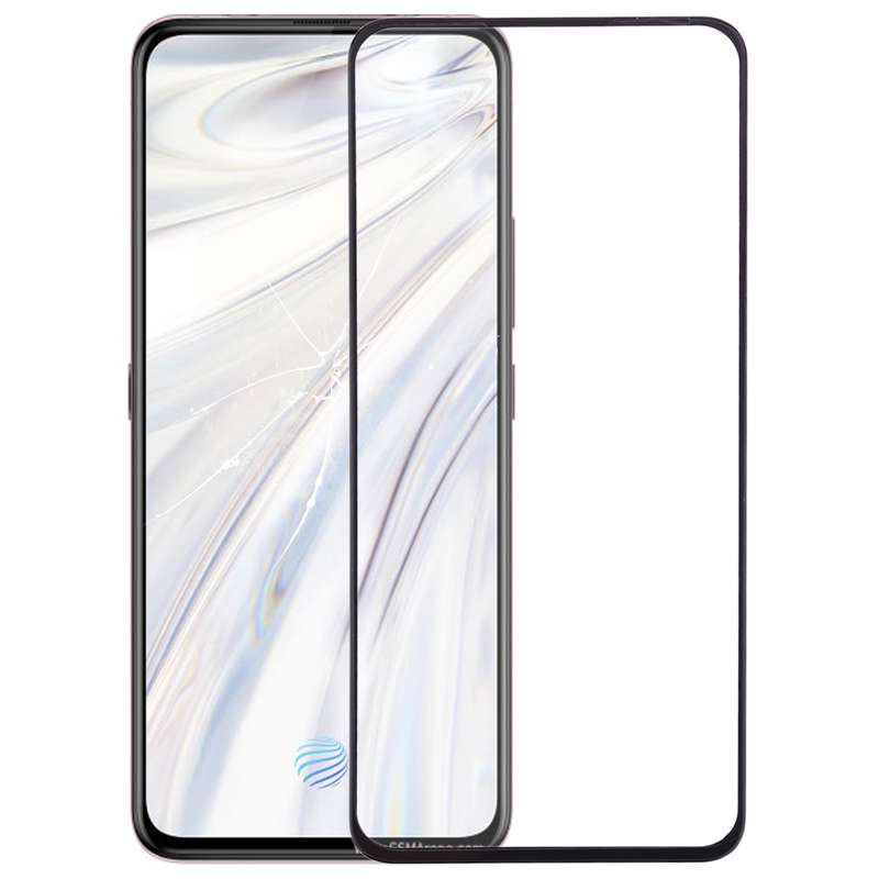 For Vivo X27 Pro Front Screen Outer Glass Lens (Black)