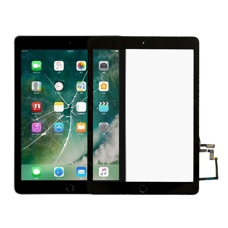 Touch Panel with Home Key Flex Cable for iPad 5 9.7 inch 2017 A1822 A1823(Gold)