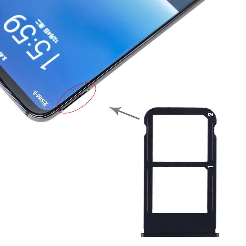 For Meizu 16 Plus SIM Card Tray + SIM Card Tray (Grey)