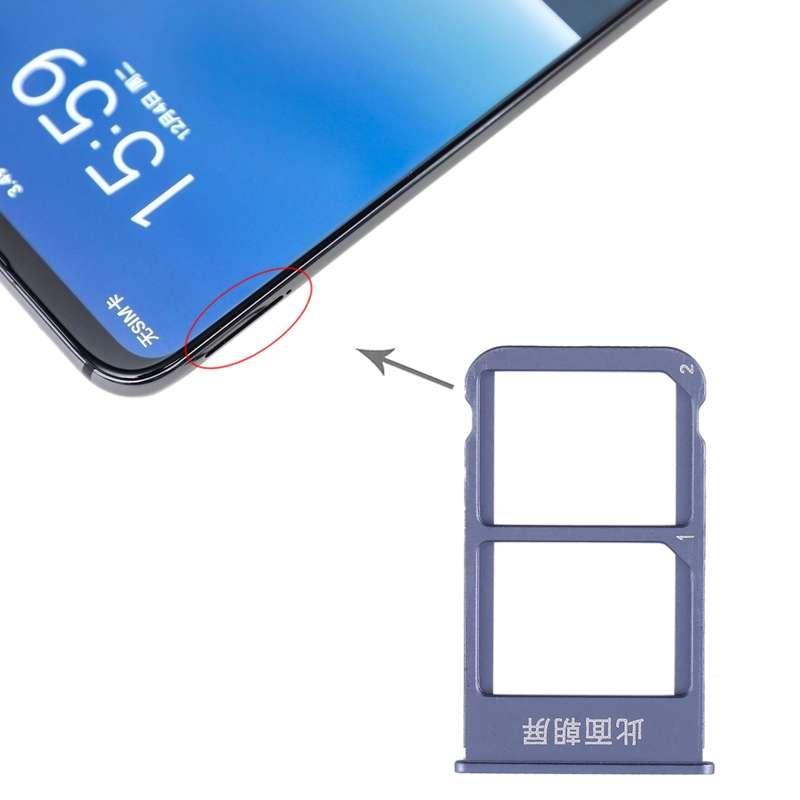 For Meizu 16 Plus SIM Card Tray + SIM Card Tray (Grey)