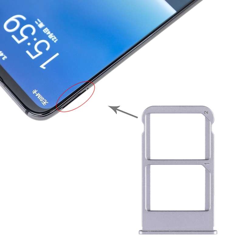 For Meizu 16 Plus SIM Card Tray + SIM Card Tray (Grey)