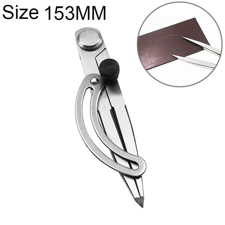 Carbon Steel Head Spacing Gauge Compasses Industrial Leather Side Liner Tool, Length: 153mm