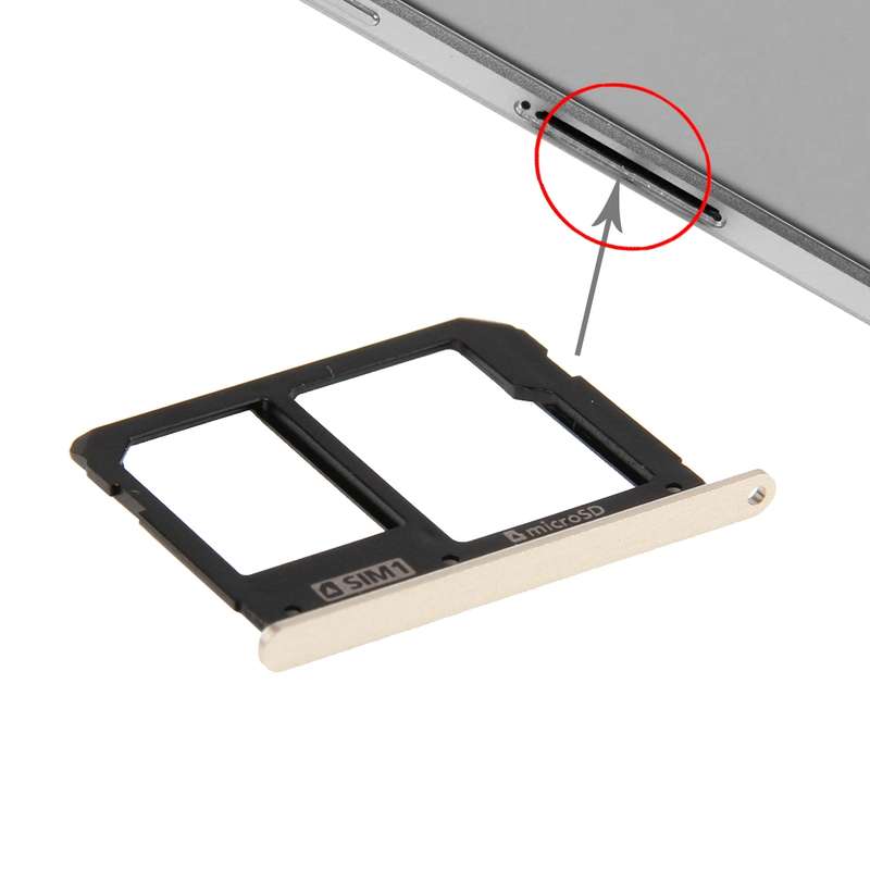 For Galaxy A9(2016) / A9000 SIM Card Tray and Micro SD Card Tray (Gold)