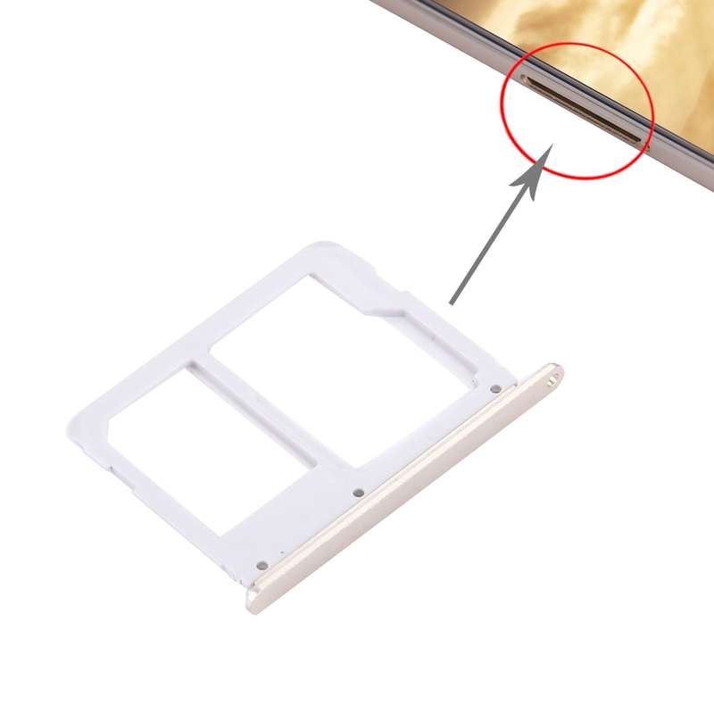 For Galaxy C7 / C7000 SIM Card Tray + Micro SD / SIM Card Tray (Gold)