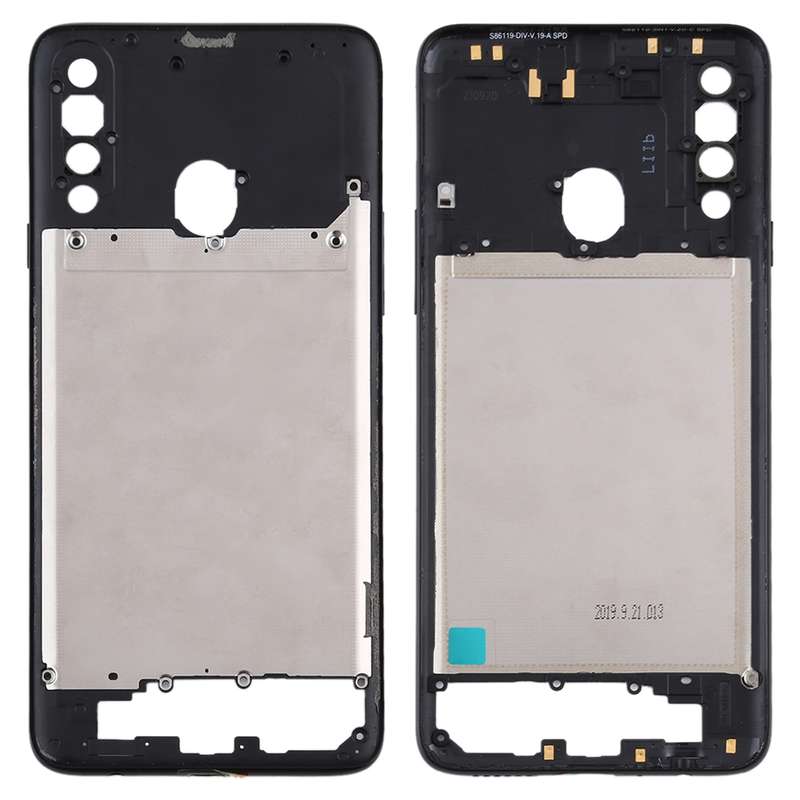 For Samsung Galaxy A20s Middle Frame Bezel Plate (Black)