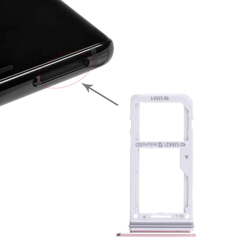 For Galaxy Note 8 2 SIM Card Tray / Micro SD Card Tray (Grey)