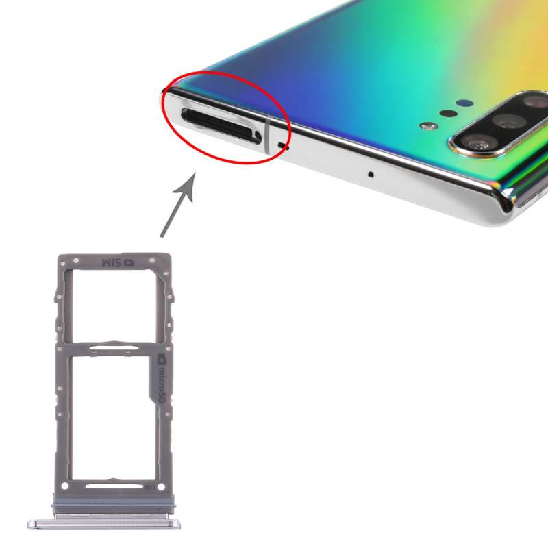 For Samsung Galaxy Note10+ SIM Card Tray / Micro SD Card Tray (Black)