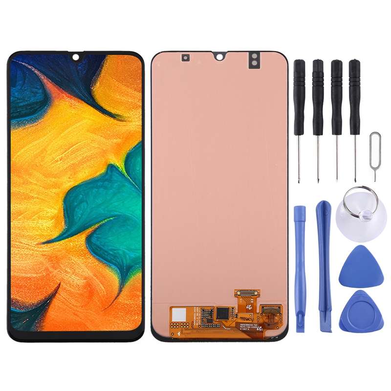 Original Super AMOLED LCD Screen for Galaxy A30 with Digitizer Full Assembly (Black)