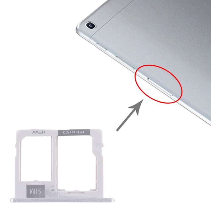For Samsung Galaxy Tab A 10.1 (2019) / SM-T515 SIM Card Tray + Micro SD Card Tray (Black)