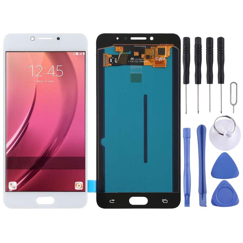 OLED LCD Screen for Galaxy C7 Pro / C7010 with Digitizer Full Assembly (Black)