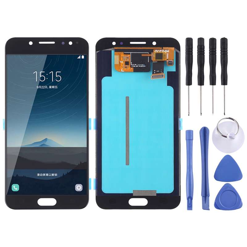 OLED LCD Screen for Galaxy C8, C710F/DS, C7100 with Digitizer Full Assembly (White)