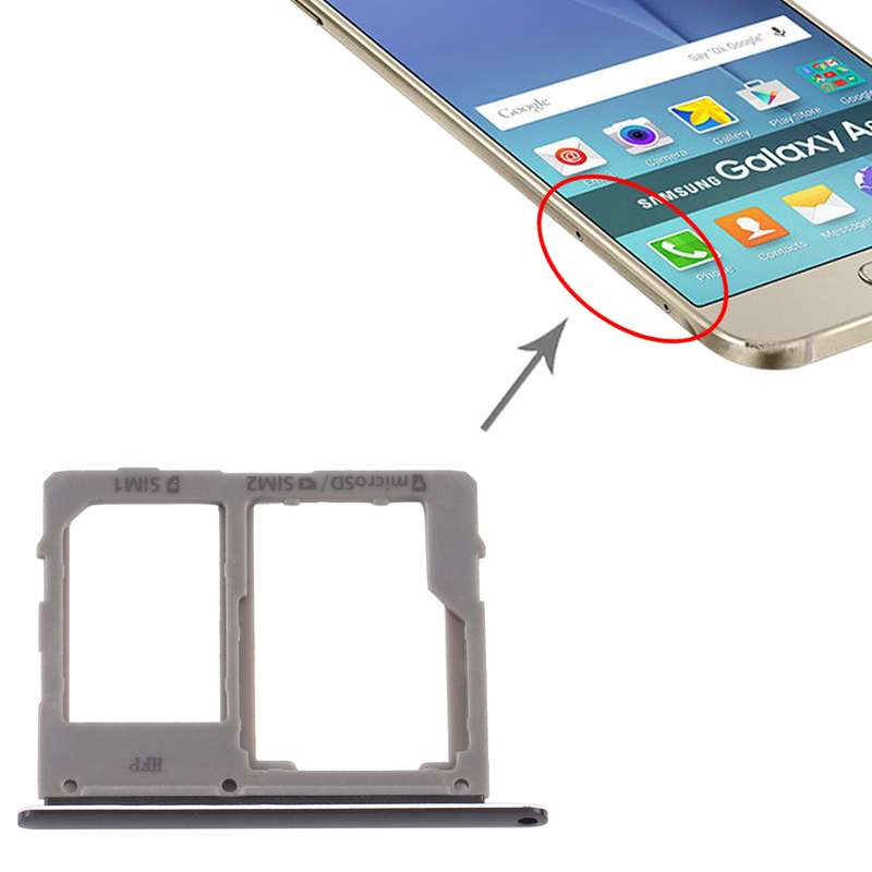 For Samsung Galaxy A8 Star / A9 Star SM-G8850 SIM Card Tray + SIM Card Tray / Micro SD Card Tray (Si