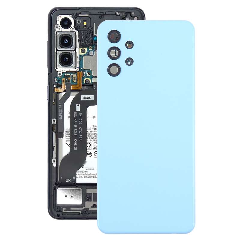 For Samsung Galaxy A32 5G Battery Back Cover with Camera Lens Cover(Blue)