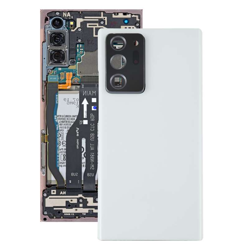 For Samsung Galaxy Note20 Ultra Battery Back Cover with Camera Lens Cover (White)