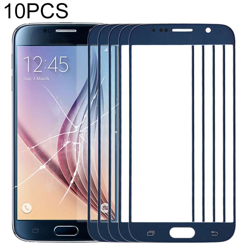 For Samsung Galaxy S6 / G920F 10pcs Front Screen Outer Glass Lens (White)