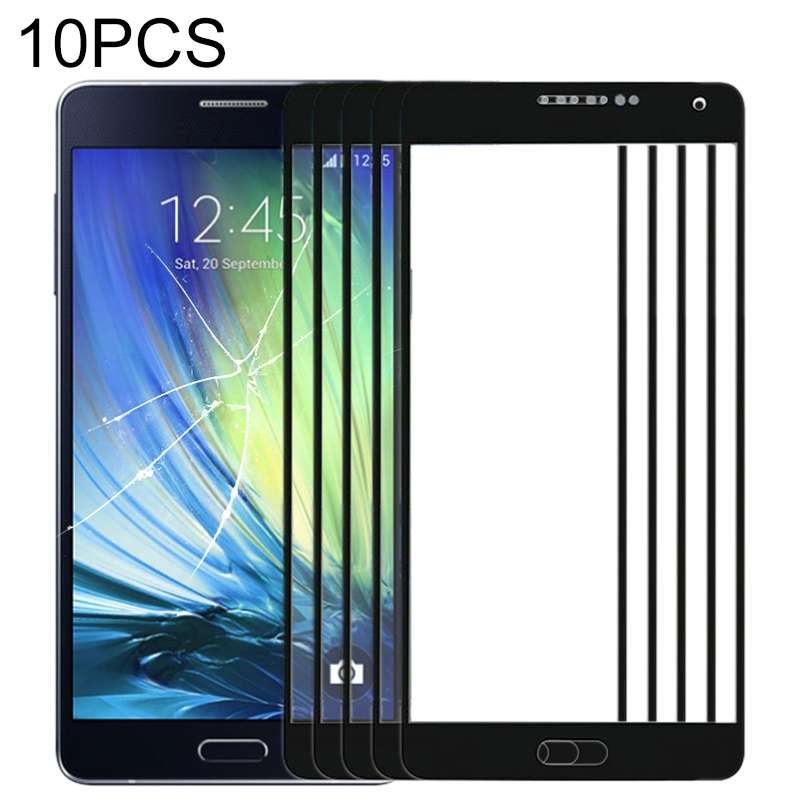 For Samsung Galaxy A7 (2015) 10pcs Front Screen Outer Glass Lens (Gold)