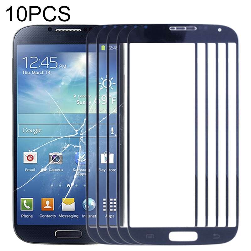 For Samsung Galaxy S IV / i9500 10pcs Front Screen Outer Glass Lens (Black)