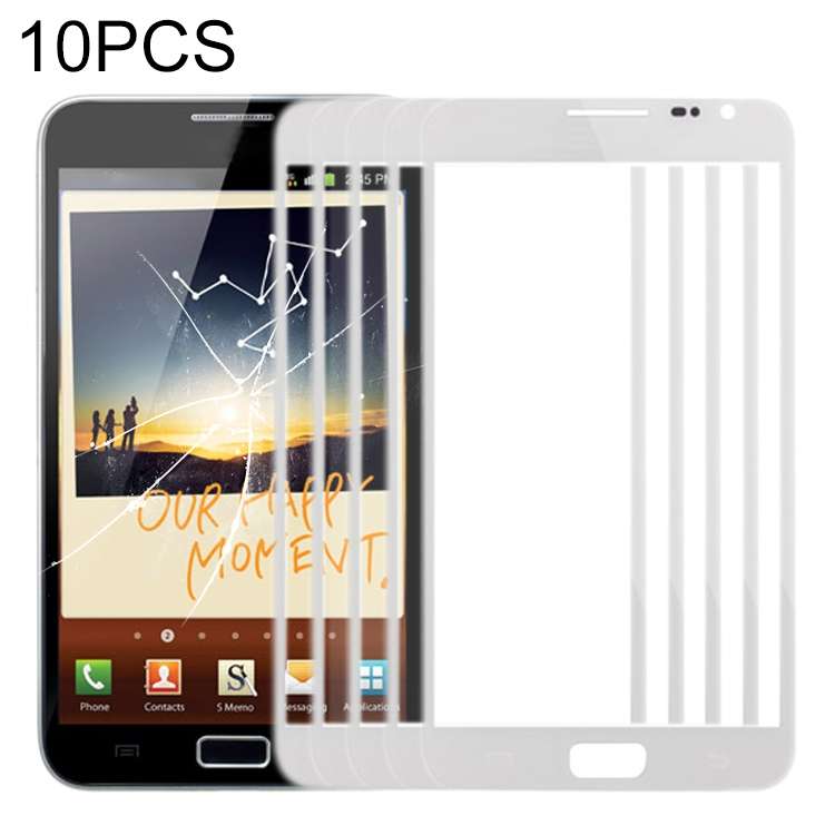 For Samsung Galaxy Note N7000 / i9220 10pcs Front Screen Outer Glass Lens (Black)