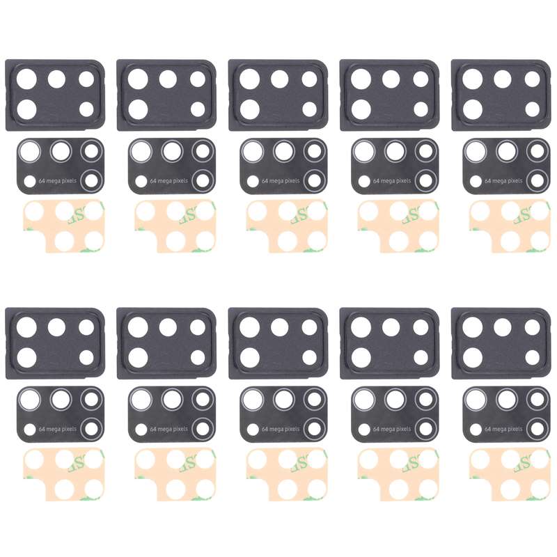 For Samsung Galaxy M31 / Galaxy M31 Prime SM-M315 10pcs Camera Lens Cover (Black)