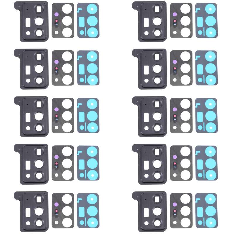 For Samsung Galaxy Note20 Ultra 5G SM-N986 10pcs Camera Lens Cover (Black)