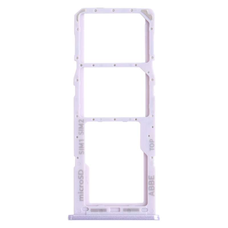 For Samsung Galaxy A22 SM-A225 SIM Card Tray + SIM Card Tray + Micro SD Card Tray (Purple)