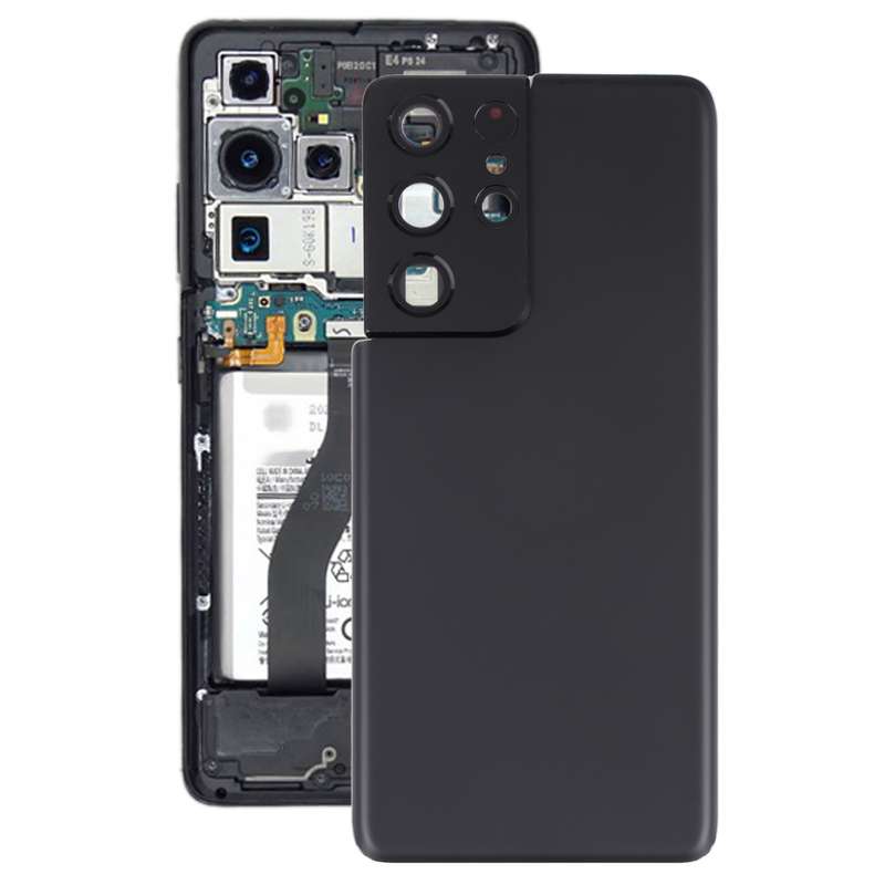 For Samsung Galaxy S21 Ultra 5G Battery Back Cover with Camera Lens Cover (Purple)