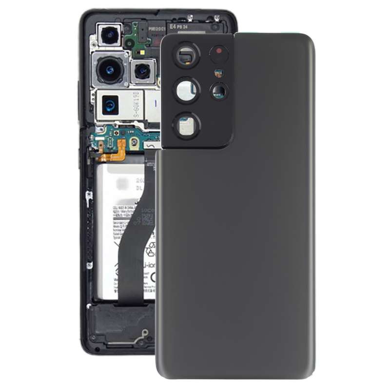 For Samsung Galaxy S21 Ultra 5G Battery Back Cover with Camera Lens Cover (Purple)