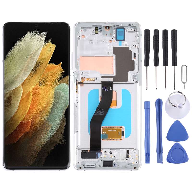 Original Super AMOLED LCD Screen For Samsung Galaxy S21 Ultra 5G SM-G998B Digitizer Full Assembly wi