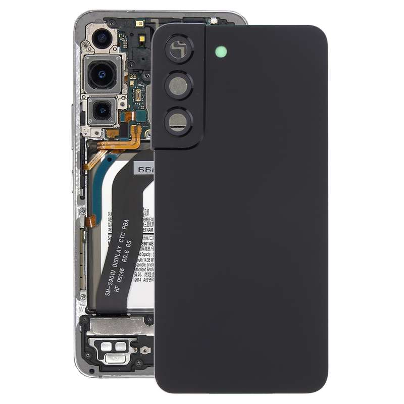 For Samsung Galaxy S22 5G SM-S901B Battery Back Cover with Camera Lens Cover (Grey)