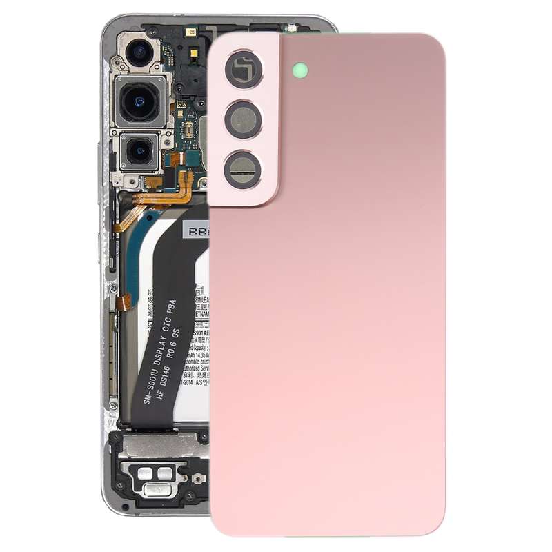 For Samsung Galaxy S22 5G SM-S901B Battery Back Cover with Camera Lens Cover (Grey)